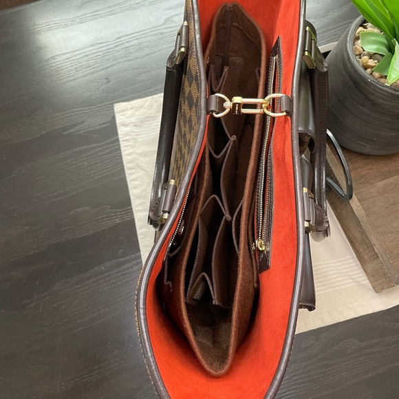 💯 authentic Louis Vuitton Damier Ebene Manosque GM with dust bag - Picture 6 of 12